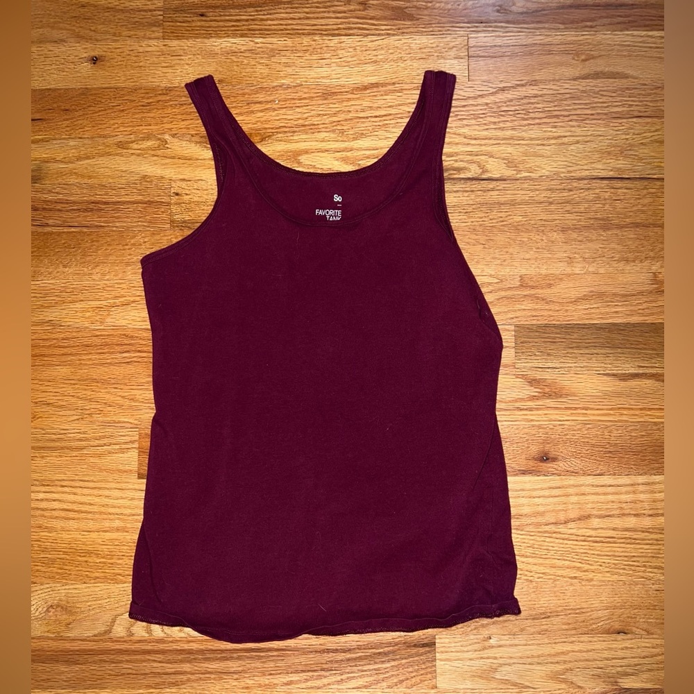 SO Maroon Tank Top
